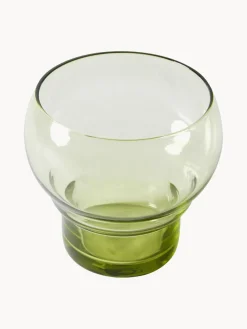 Fashion HKLIVING Verres artisanaux 70's, 4 pièces Vert clair, transparent