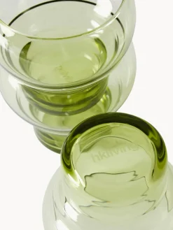 Fashion HKLIVING Verres artisanaux 70's, 4 pièces Vert clair, transparent