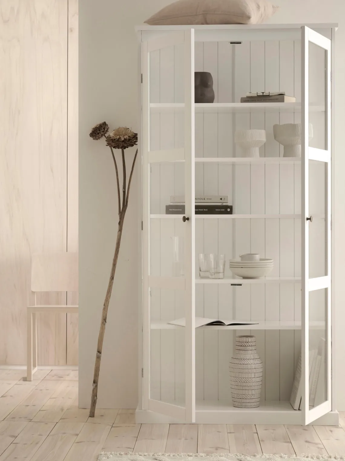New Ellos Home Vitrine Wilma Blanc