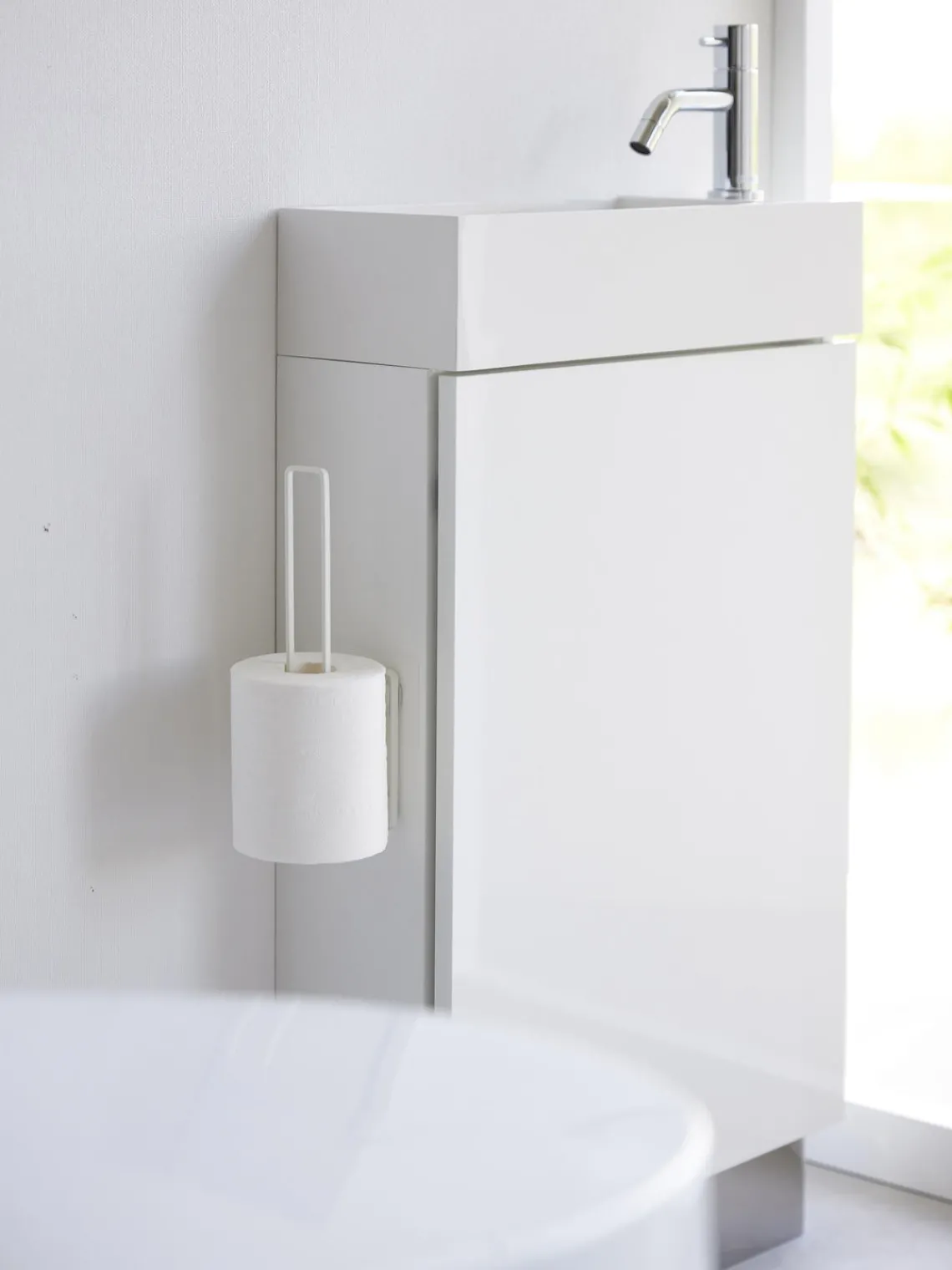 Hot Yamazaki Wand-Porte-rouleaux WC mural Tower Blanc, mat